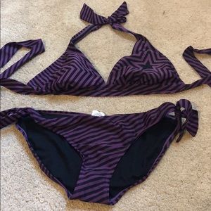 Converse bikini black and purple xl